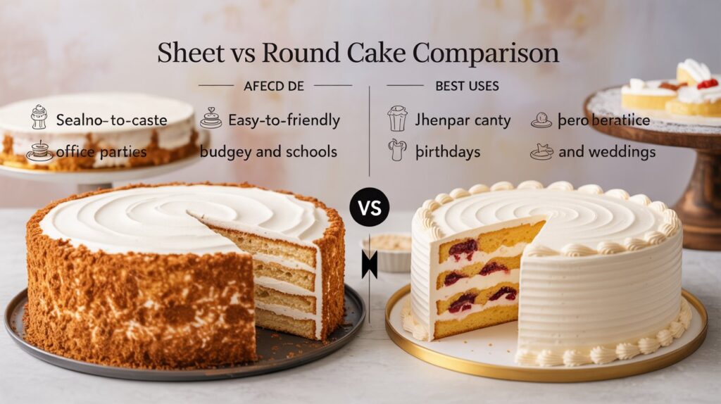 Sheet vs Round Cake Comparison