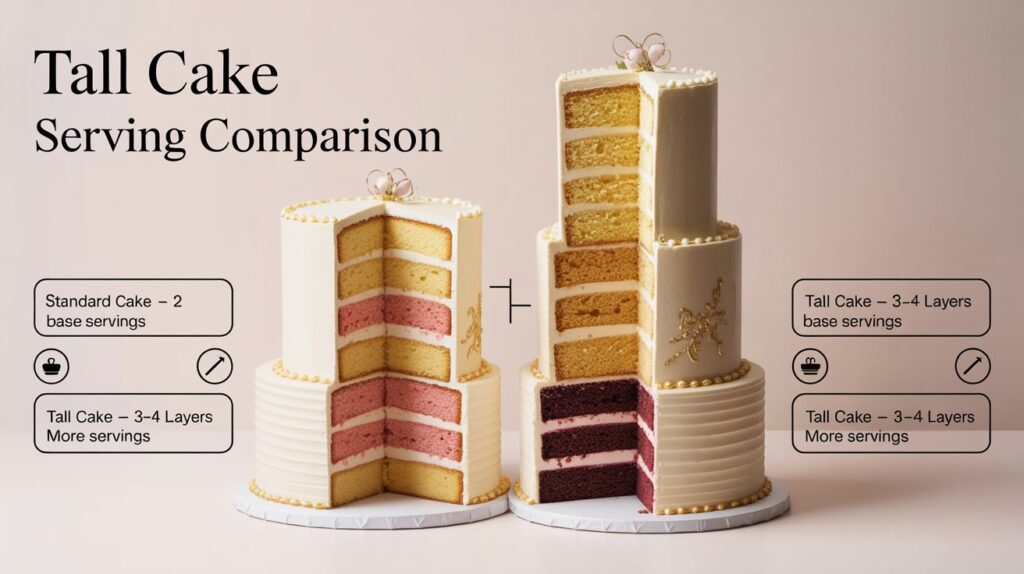 Tall Cake Serving Comparison
