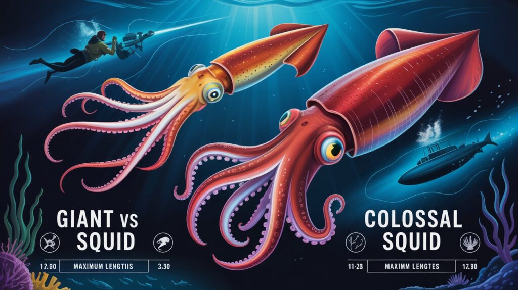 Squid Size Comparison: Giant Vs. Colossal Squid