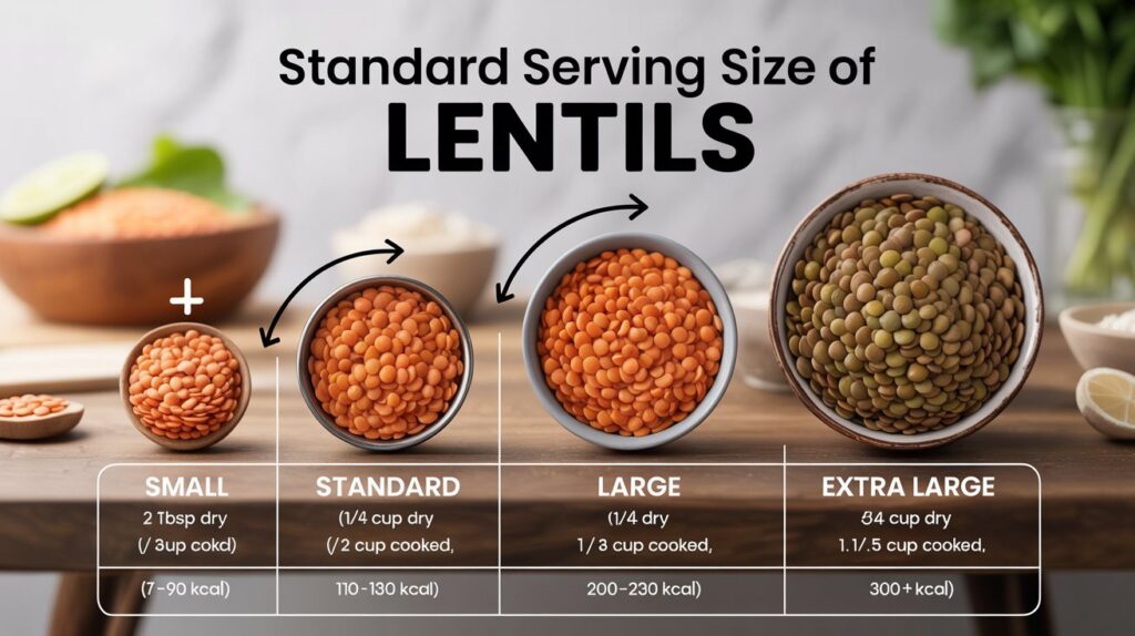 Standard Serving Size of Lentils