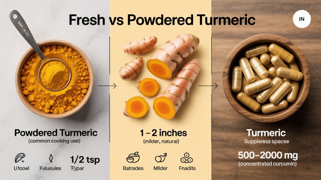 Fresh vs Powdered Turmeric