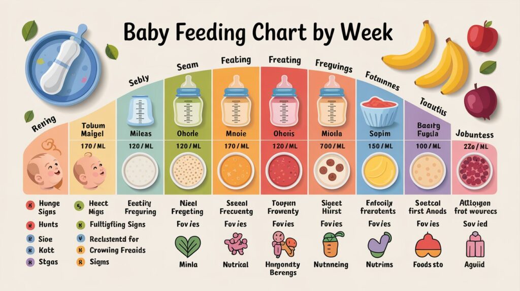 Baby Feeding Chart by Week