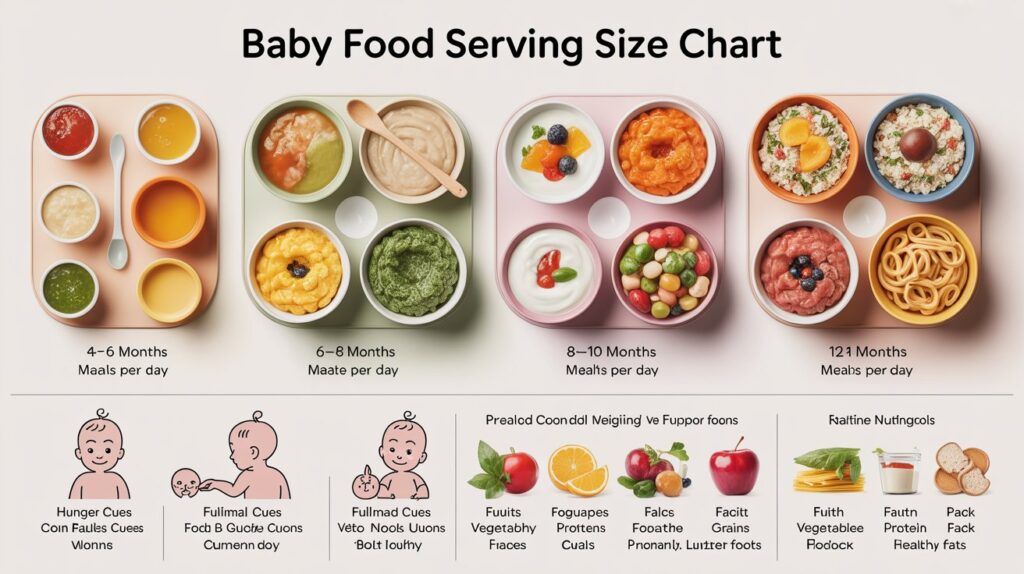 Baby Food Serving Size Chart: Age-by-Age Feeding Guide