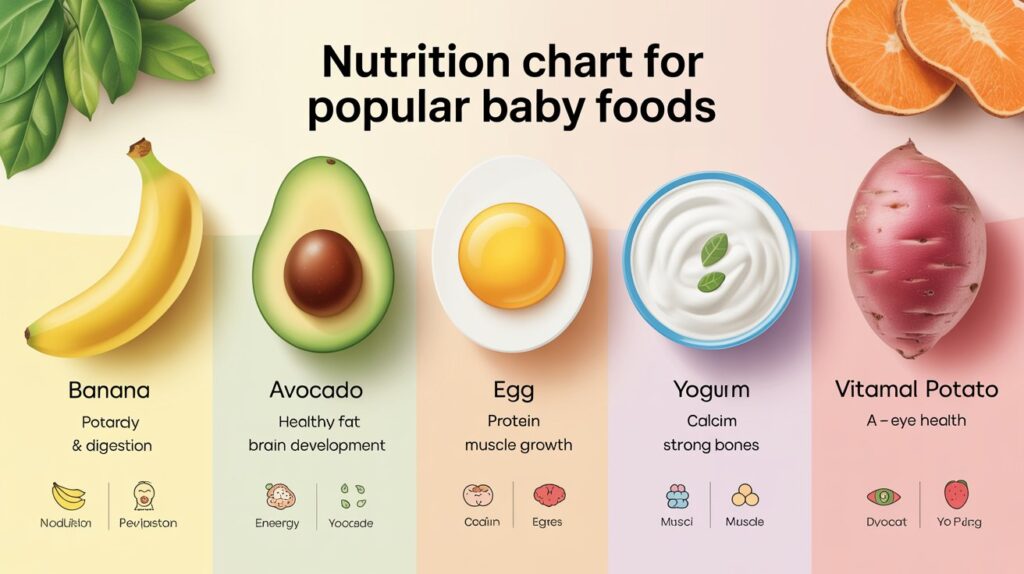 Nutrition Chart for Popular Baby Foods