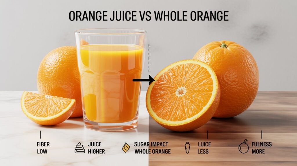 Orange Juice vs Whole Orange