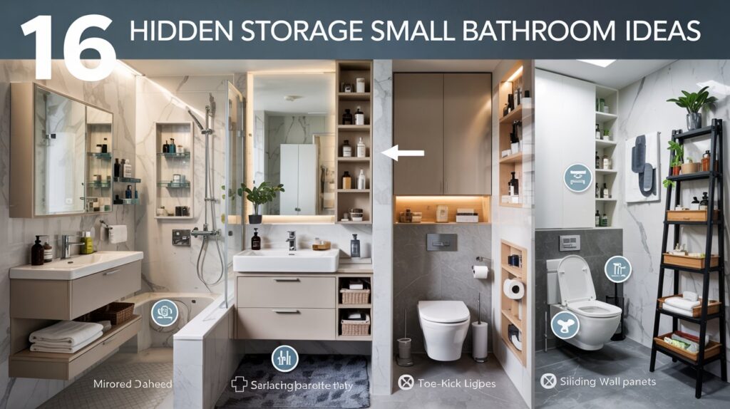 16 Hidden Storage Small Bathroom Ideas for a Clutter-Free Space