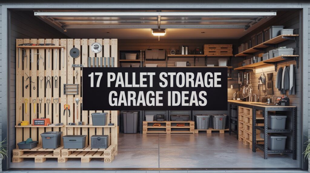 17 Pallet Storage Garage Ideas for Budget-Friendly Organization 17 Pallet Storage Garage Ideas for Budget-Friendly Organization