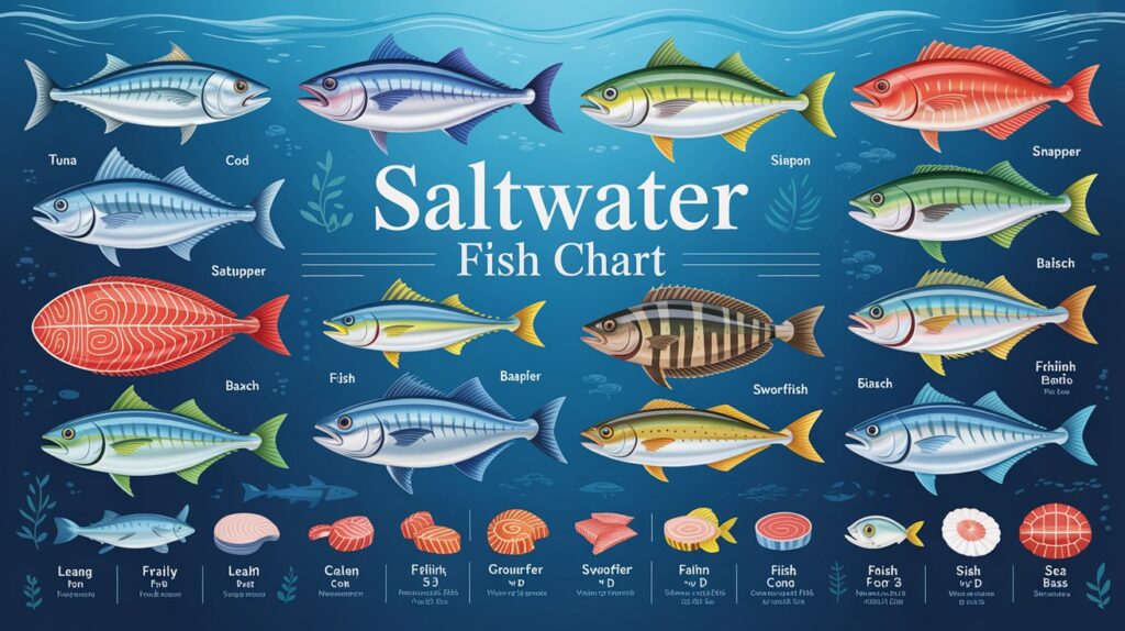 Saltwater Fish Chart: Guide To Popular Ocean Fish Species Saltwater Fish Chart: Guide To Popular Ocean Fish Species