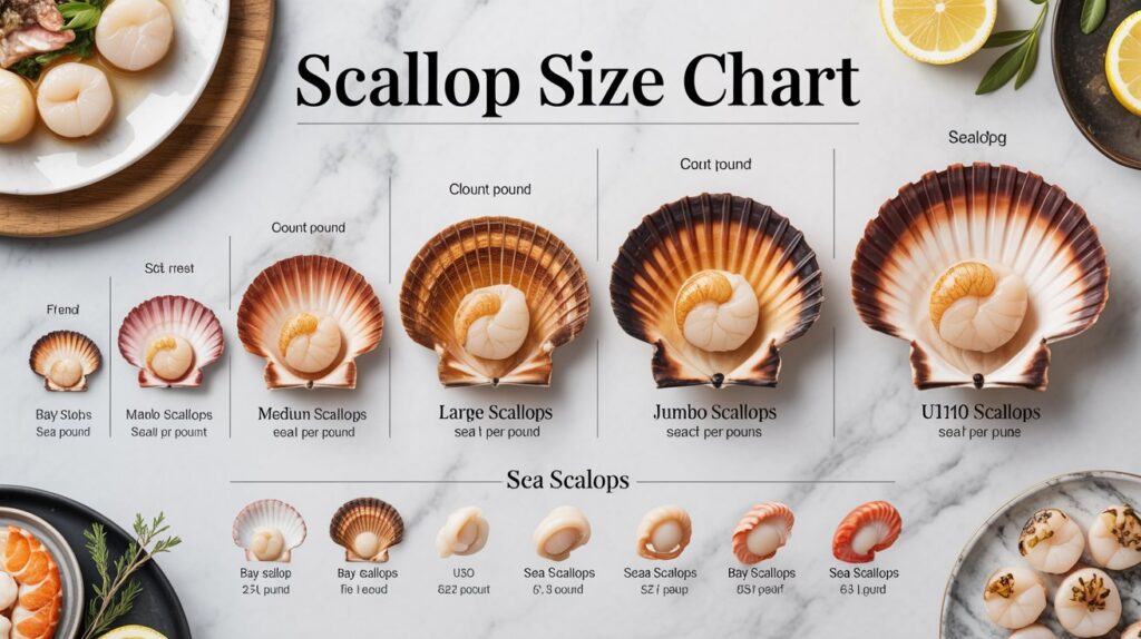 Scallop Size Chart: Complete Guide To Scallop Sizes And Counts