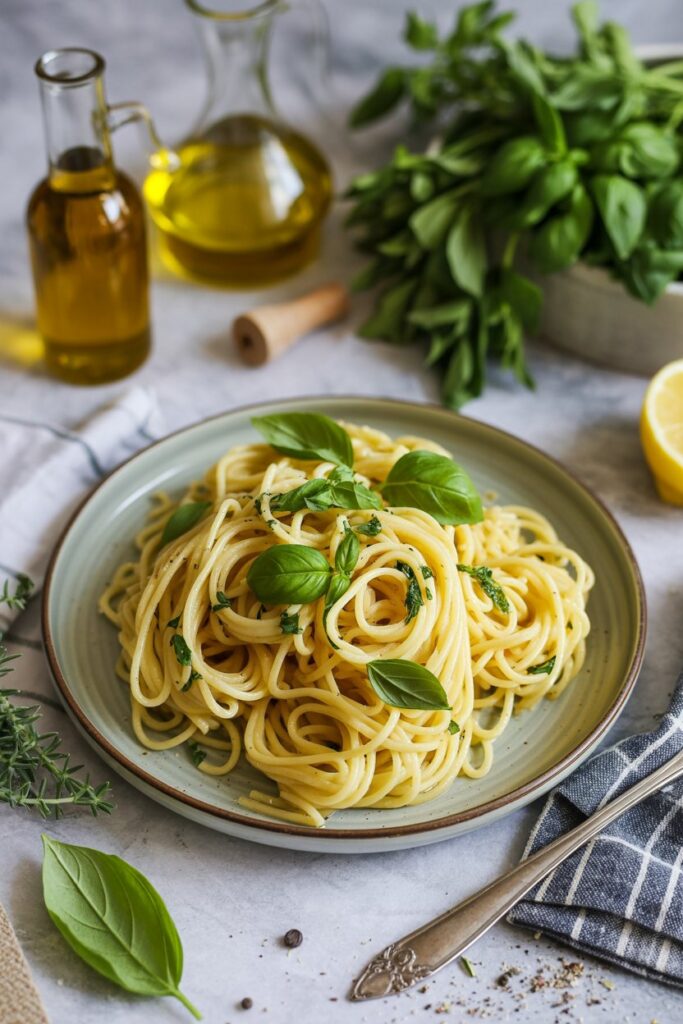 Pasta with Fresh Herbs & Olive Oil