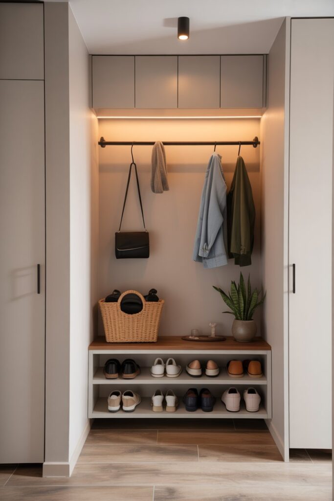 Slim Hidden Shoe Cabinet
