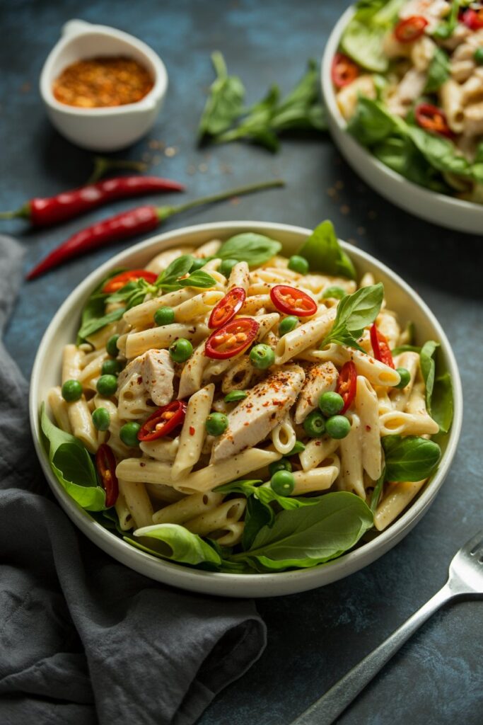 Spicy Chicken Pasta Salad Dinner