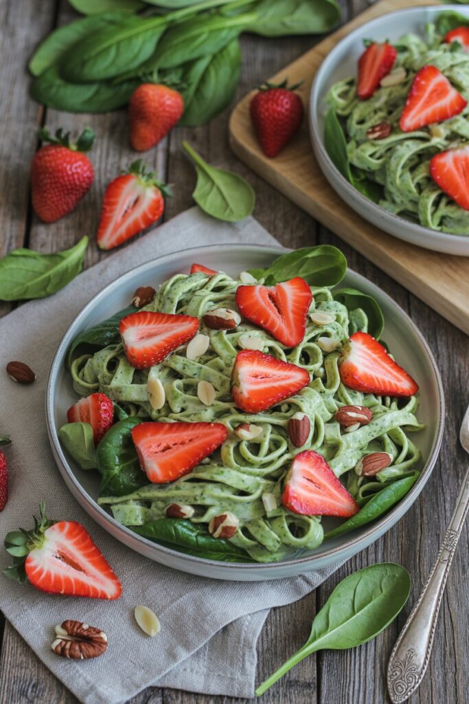 Spinach Strawberry Pasta Salad Dinner