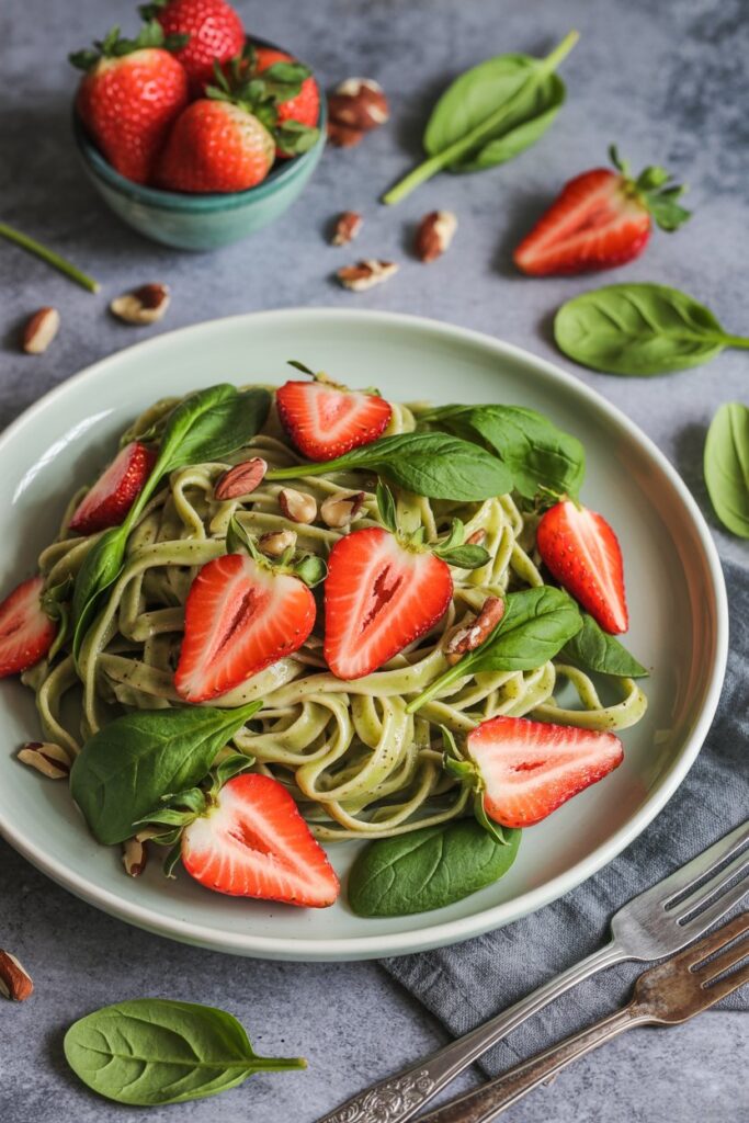 Strawberry Spinach Pasta