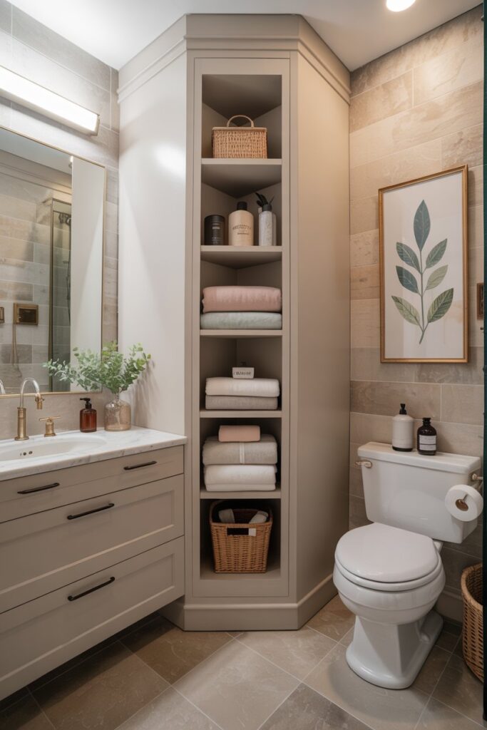 Tall Corner Linen Closet