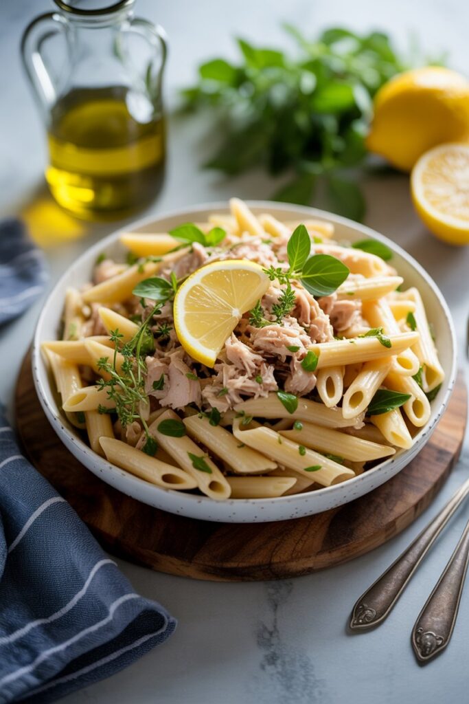 Tuna Pasta Salad with Lemon
