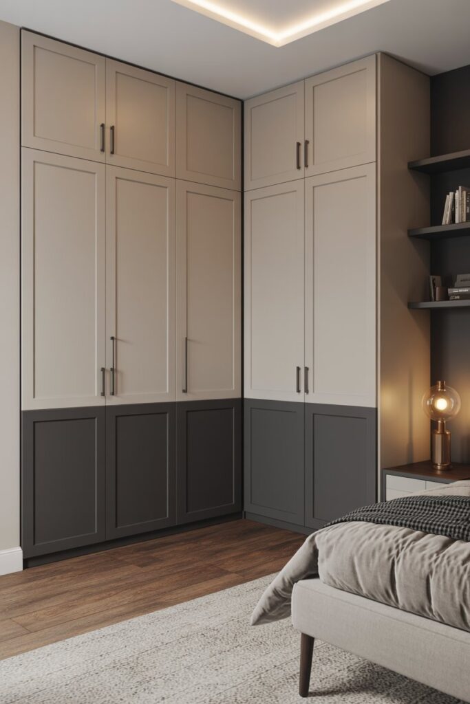 Two-Tone Corner Closet Doors