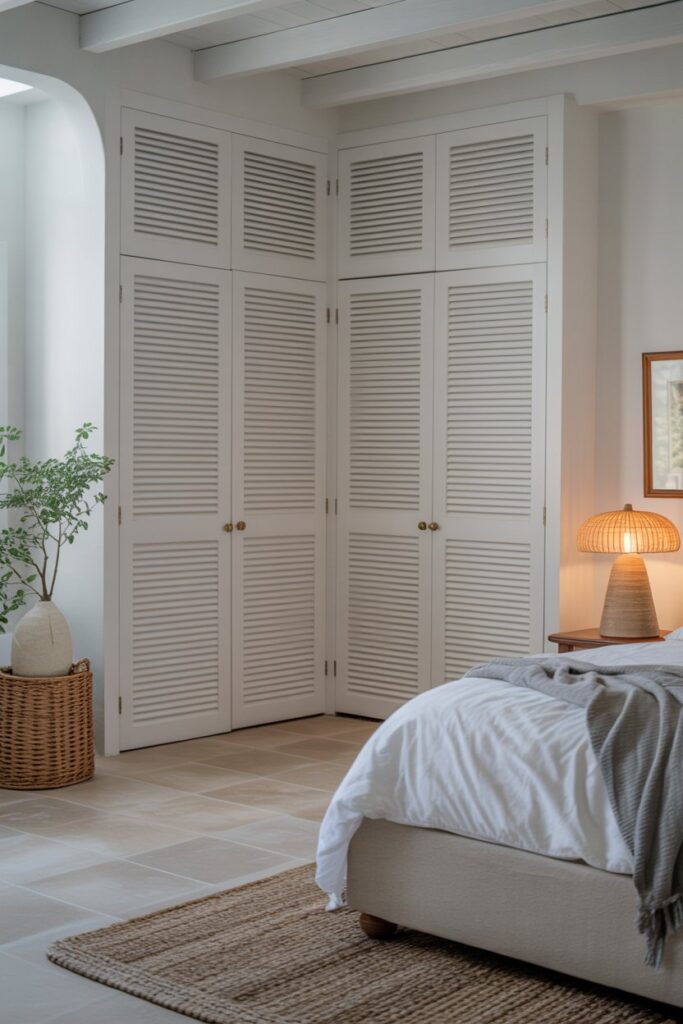Louvered Corner Closet Doors