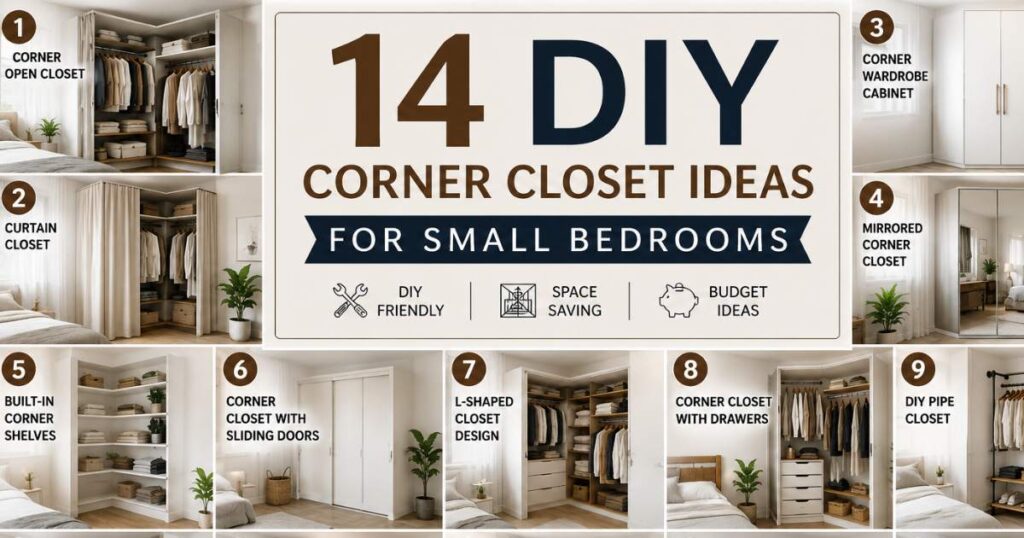 DIY Corner Closet Ideas for Small Bedrooms