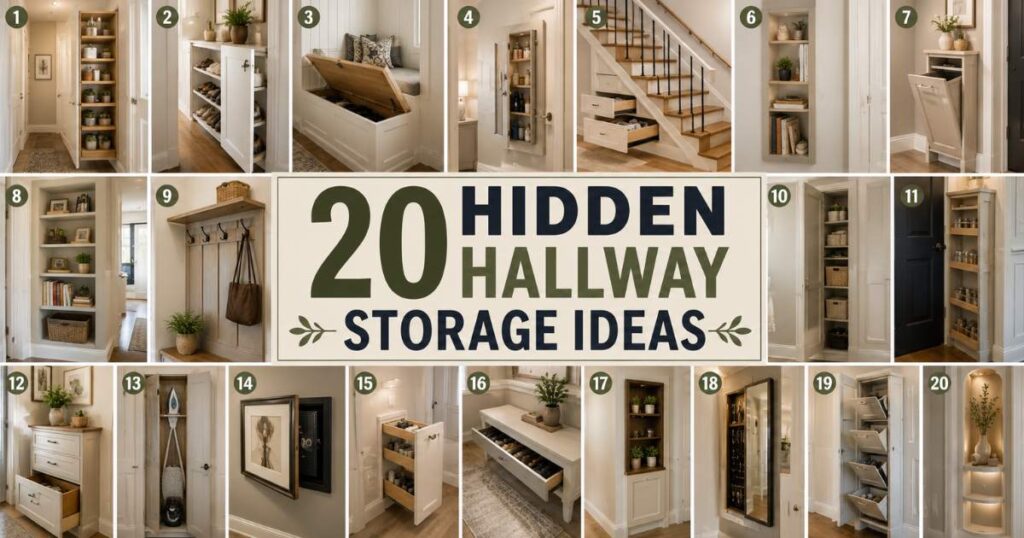 20 Hidden Hallway Storage Ideas That Keep Narrow Spaces Hidden Hallway Storage Ideas