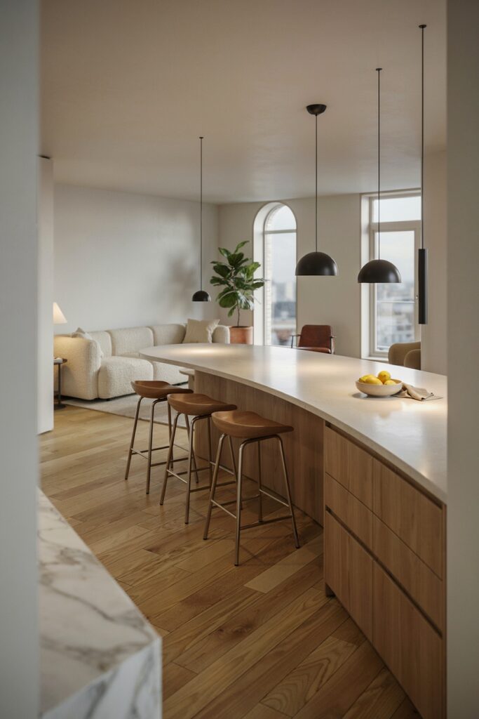 Curved Breakfast Bar Design