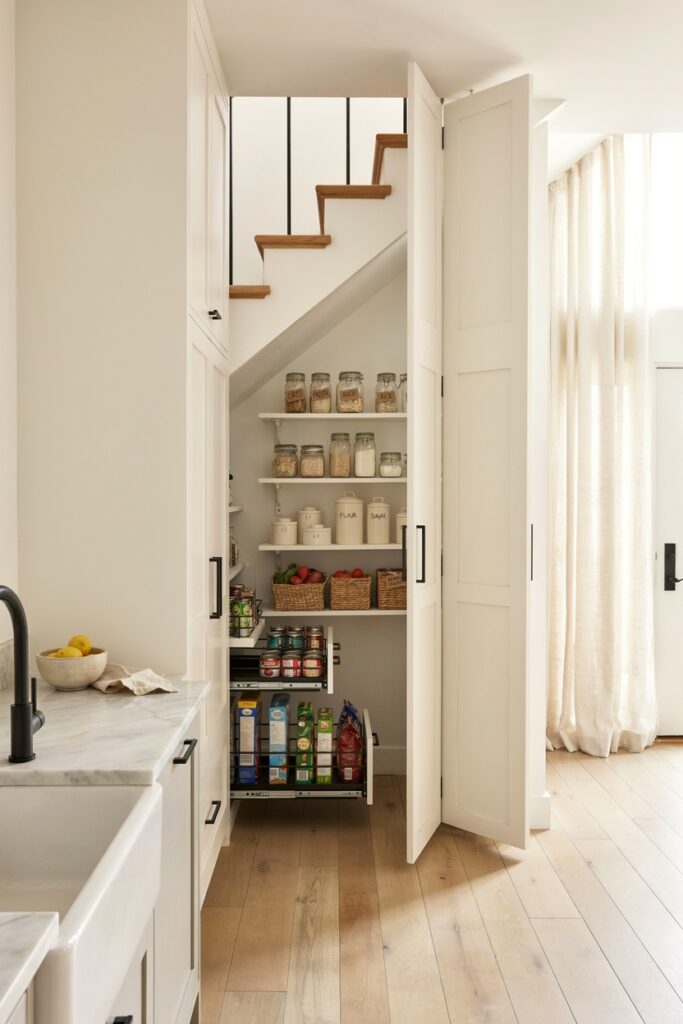 Under-Stair Pantry Storage