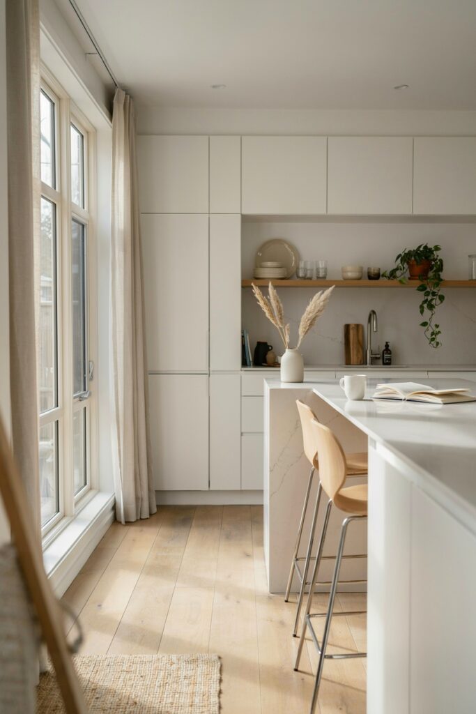 Minimal White Breakfast Bar