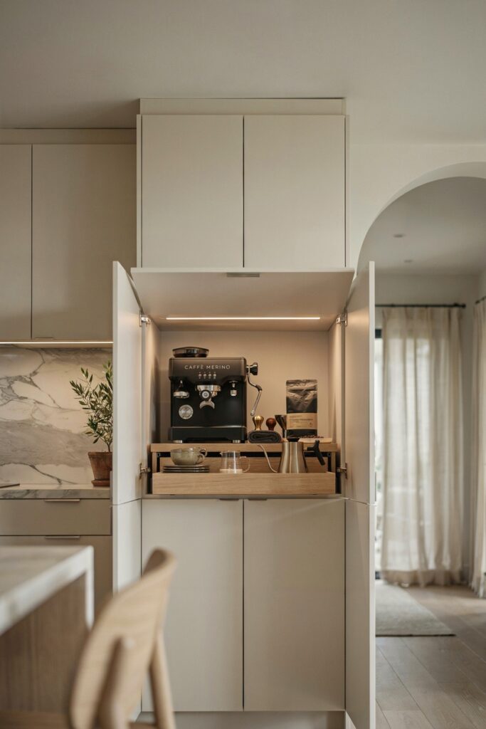 Hidden Cabinet Coffee Bar
