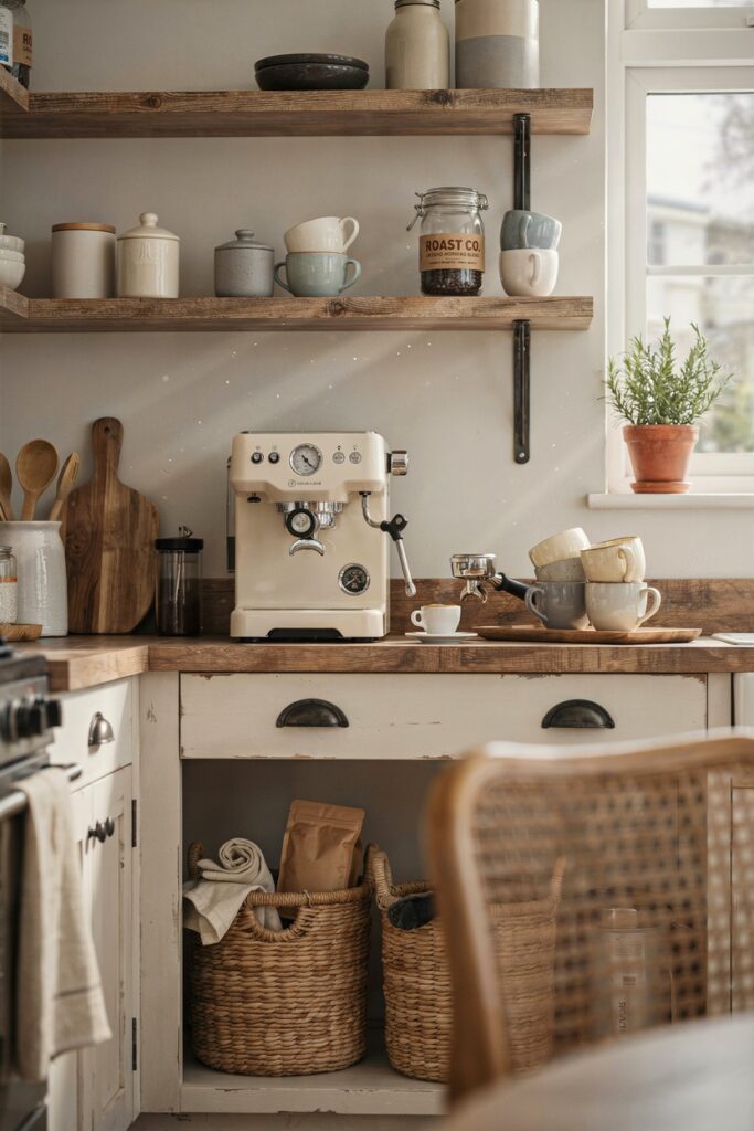 Rustic Wood Coffee Bar
