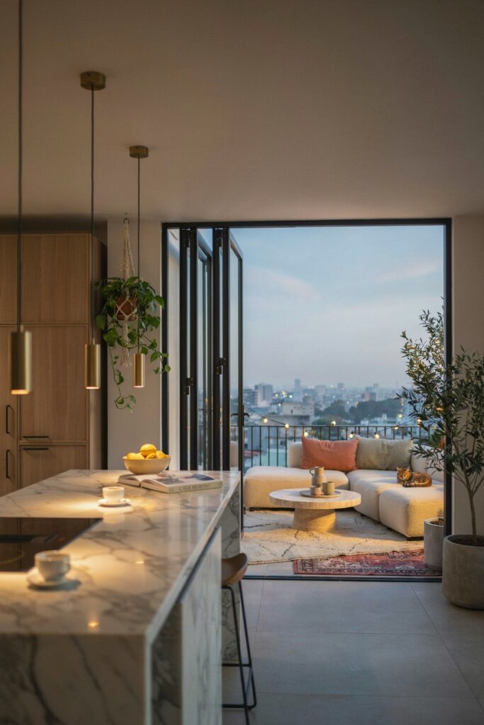 Balcony Lounge Beside Kitchen
