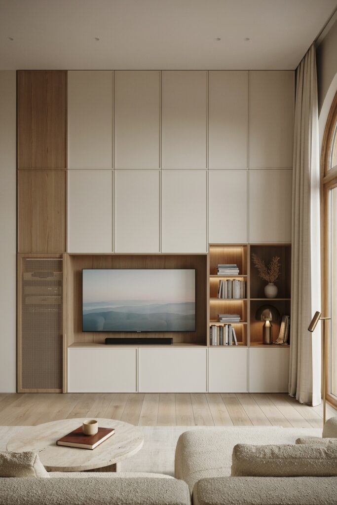 Hidden TV Wall Storage