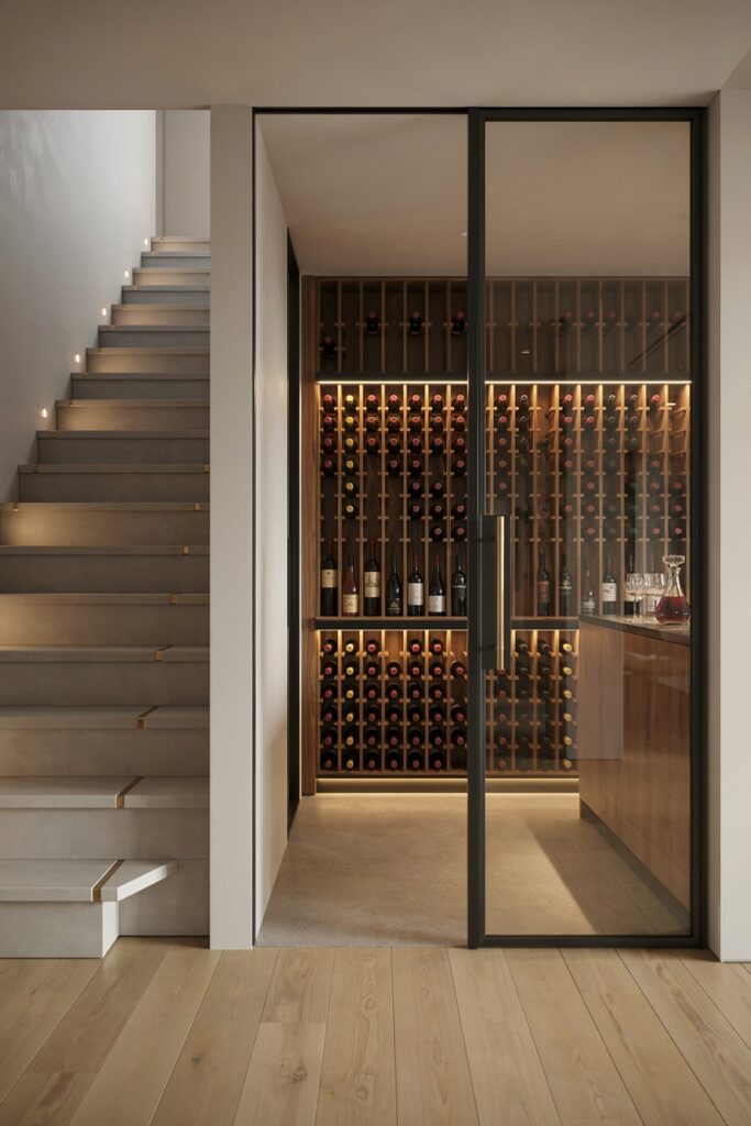 Wine Storage Under Stairs