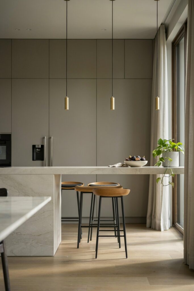 Breakfast Bar with Hidden Appliances