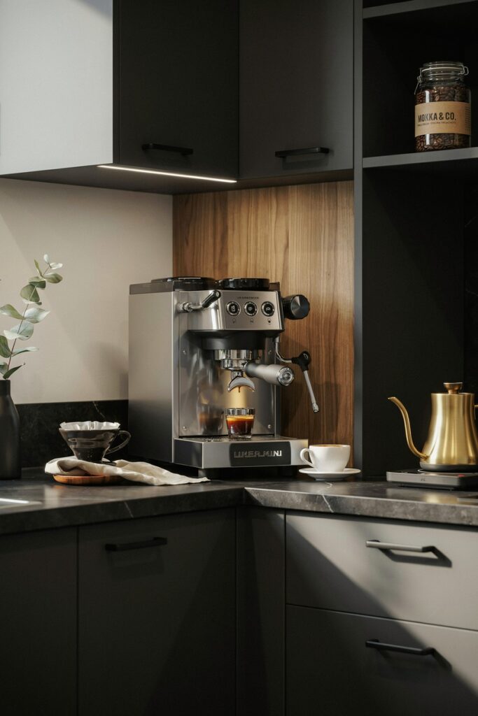 Modern Black Coffee Bar