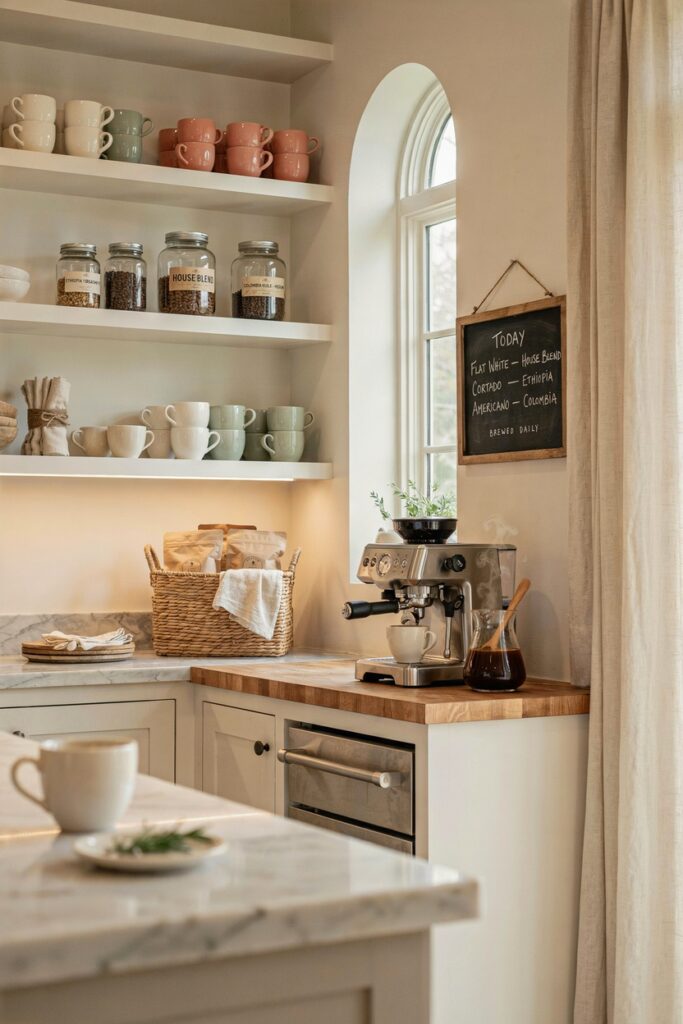 Coffee Bar Inside a Pantry