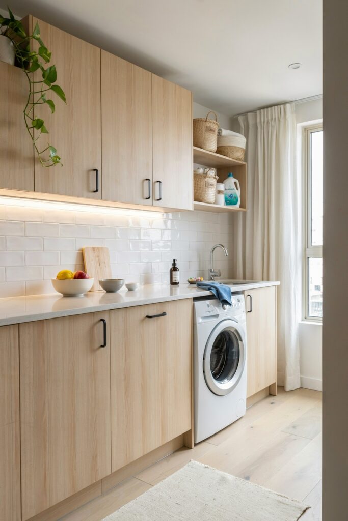 Small Apartment Kitchen Laundry Nook