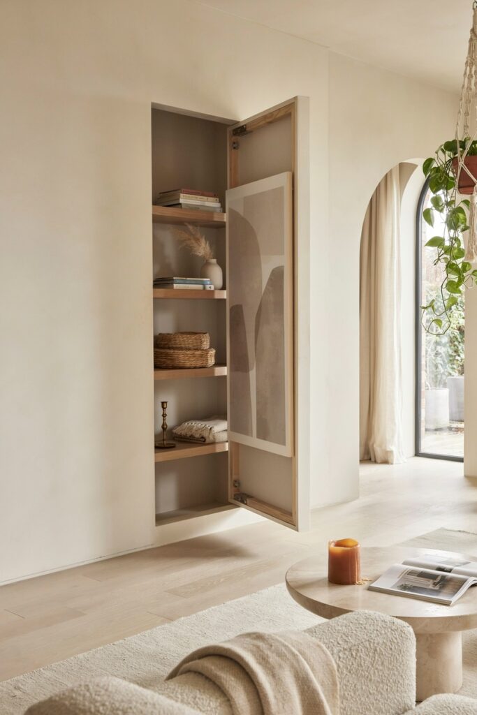 Hidden Storage Behind Wall Art