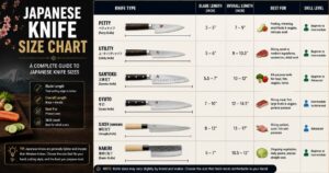 Japanese Knife Size Chart: Complete Guide to Blade Lengths