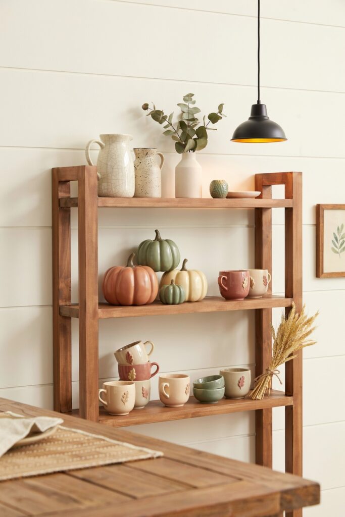 Open Shelf Autumn Styling