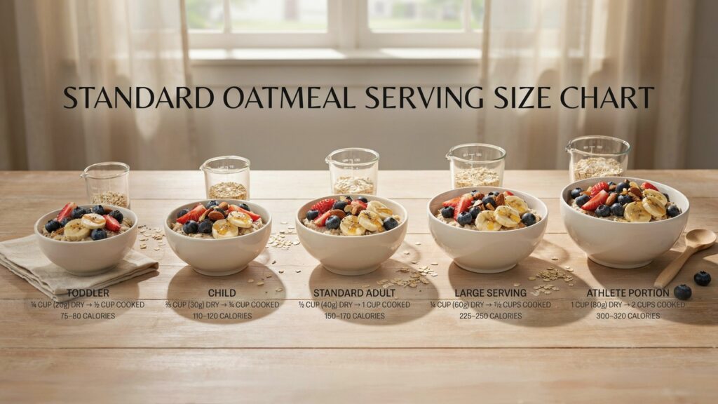 Standard Oatmeal Serving Sizes