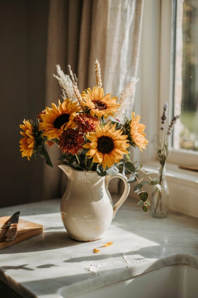 Autumn Floral Counter Arrangement
