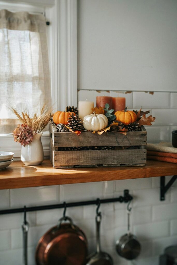 Wooden Crate Shelf Styling
