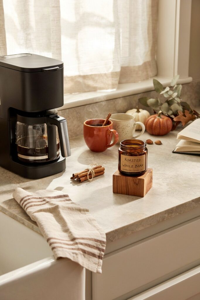 Cozy Coffee Station with Autumn Touches