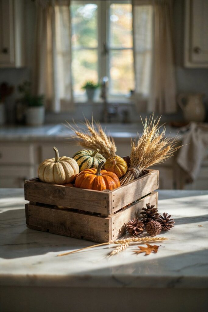 Wooden Crate Harvest Display