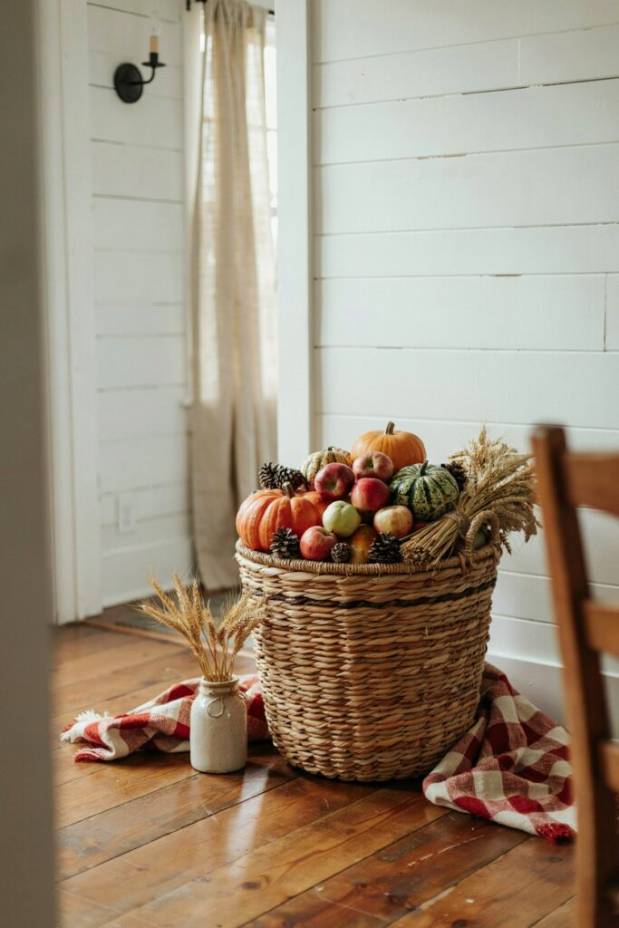 Harvest Basket Corner Arrangement