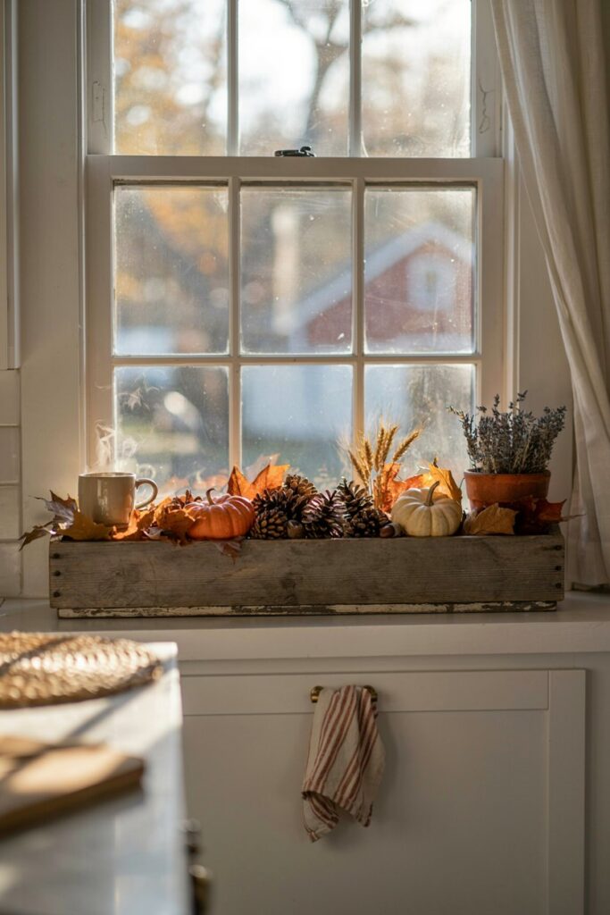 Rustic Wooden Window Box Decor
