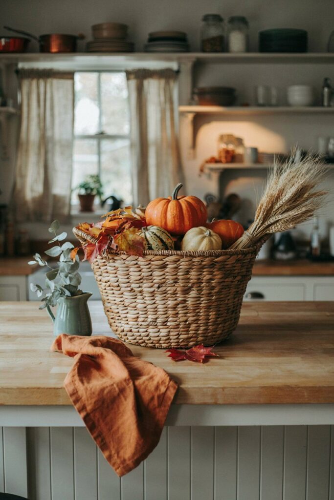 Woven Basket Harvest Display