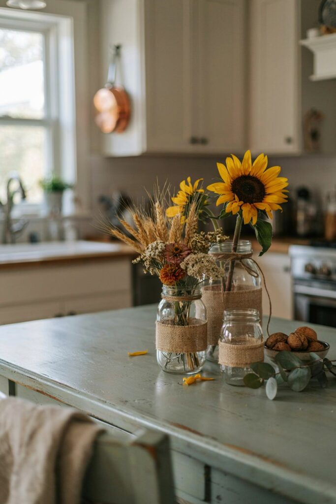 Mason Jar Floral Centerpiece