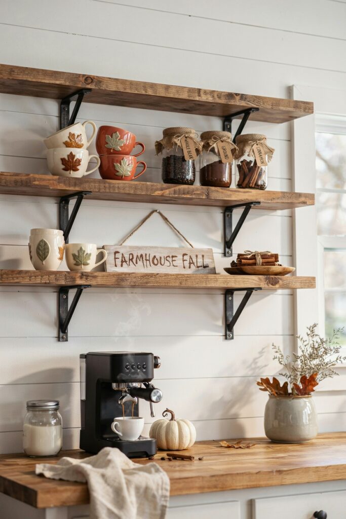 Farmhouse Coffee Bar for Fall