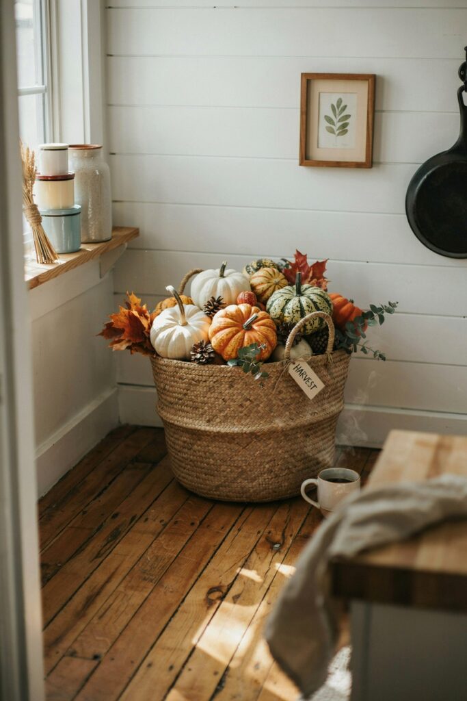 Cozy Pumpkin Corner Display